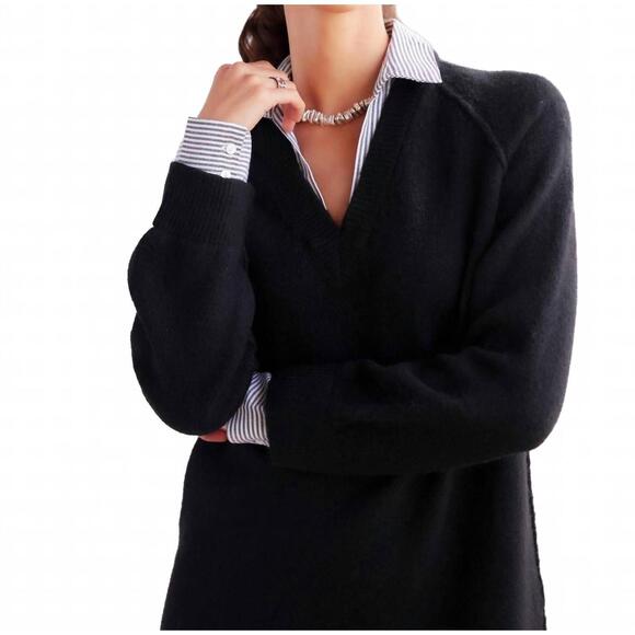 NEW FIFTEEN TWENTY carrie mixed media dress in black - Picture 5 of 8